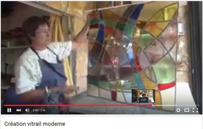 Vidéo création vitrail moderne
